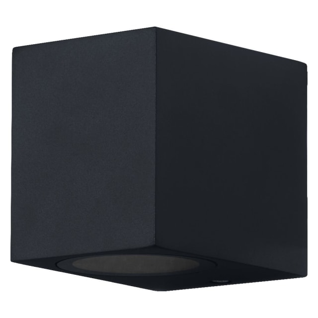Applique murale extérieure carrée LEDVANCE détail produit Applique murale extérieure carrée GU10 noire, dimensions 68 x 81 x 92 mm