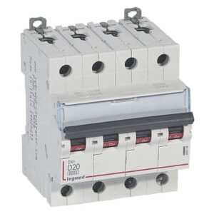 LEGRAND - Disjoncteur DX³ 6000A/10kA 4P D20 400V 4 modules - 408148
