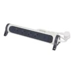 LEGRAND - MULTIPRISE FB 4X2P+T PREMIUM MINIDISJONCTEUR INDIC CHARGE 1.5M 1.5MM2 BLANC/NOIR - 049440