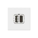 LEGRAND - Mosaic Link chargeur USB type A+C-3A-15W- 2 modules blanc - 077570L