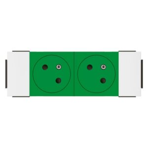 LEGRAND - Mosaic Link prise 2x2P+T affleurante à 45°-soluclip-4 modules-vert - 077192L