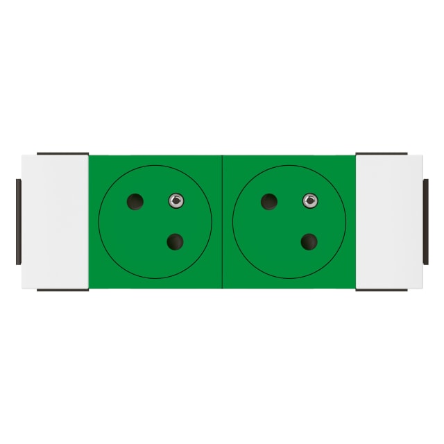LEGRAND - Mosaic Link prise 2x2P+T affleurante à 45°-soluclip-4 modules-vert - 077192L LEGRAND - Mosaic Link prise 2x2P+T affleurante à 45°-soluclip-4 modules-vert - 077192L