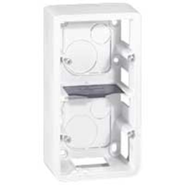 Cadre saillie 5 modules LEGRAND Mosaic détail produit Cadre saillie 5 modules vertical 40 mm, finition blanc
