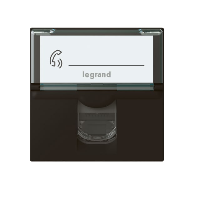 LEGRAND - Mosaic prise RJ45 STP cat6A - 2 modules - noir - 079176L