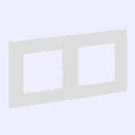 LEGRAND - Niloé plaque simple 2M blanc entraxe 71 hor./vert. - NNP112WH
