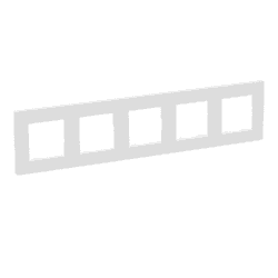 LEGRAND - Niloé plaque simple 5M blanc entraxe 71 hor./vert. - NNP115WH