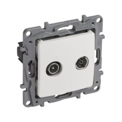 LEGRAND - Niloé prise TV/FM réseau câblé blanc à griffes - 664582