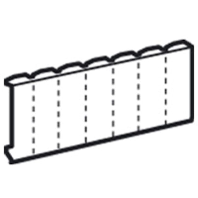 Obturateur pour coffret 13 LEGRAND Ekinoxe détail produit Détails visibles de Obturateur pour coffret 13 modules blanc RAL 9010 pour Obturateurs de tableau