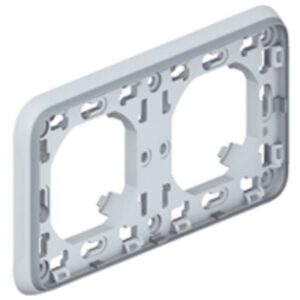 LEGRAND - PLEXO SUPPORT + PLAQUE 2 POSTES HOR. GRIS - 069683
