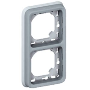 LEGRAND - PLEXO SUPPORT PLAQUE 2 POSTES VERT. A VIS GRIS - 069685