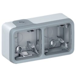LEGRAND - Plexo boitier hor. 2 post Entrees a embouts gris - 069672