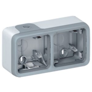 LEGRAND - Plexo boitier hor. 2 post Entrees a embouts gris - 069672