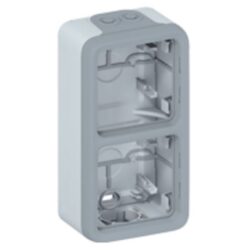 LEGRAND - Plexo boitier vert. 2 pos Entrees a embouts gris - 069661