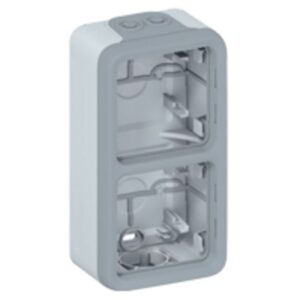 LEGRAND - Plexo boitier vert. 2 pos Entrees a embouts gris - 069661