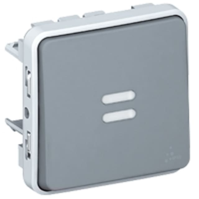 LEGRAND - Plexo deux direct.temoin 10a 250v composable gris - 069512 LEGRAND - Plexo deux direct.temoin 10a 250v composable gris - 069512