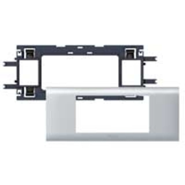 LEGRAND - Support DLP alu 4 mod cv. 65mm Mosaic double - 011204 LEGRAND - Support DLP alu 4 mod cv. 65mm Mosaic double - 011204