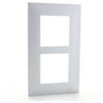 LEGRAND - Valena Next plaque 2 postes vert entraxe 57mm alu - 741138