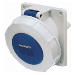 Détails visibles de Prise encastrable CEE 16A 3P 230V IP67 bleue M1701 pour Prises à encastrer CEE