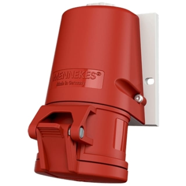 MENNEKES - Prise murale TwinCONTACT 16A 4P 6H 400V rouge IP44