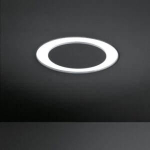Spot encastré rond blanc Gx13 55W 117x350 mm, configuration visible