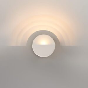 MODULAR - Impulse Round Wall 1x LED 2700K Trailing Edge DI Grey White Structure - 13770036