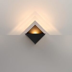 MODULAR - Impulse Square Wall 1x LED 2700K Trailing Edge DI Black Structure - 13770832