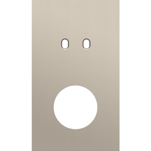 Plaque double verticale interrupteur NIKO Toggle détail produit Plaque double verticale interrupteur prise champagne, finition steel champagne coated