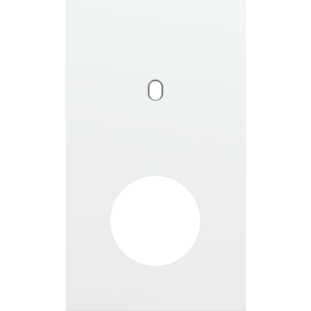 Plaque double verticale interrupteur NIKO Toggle détail produit Plaque double verticale interrupteur prise blanc, finition steel white coated