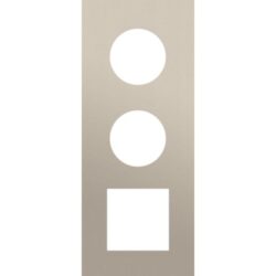Plaque de recouvrement triple champagne, finition steel champagne coated