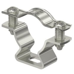 Collier d'écartement 20-25 mm à trou oblong, finition acier inoxydable