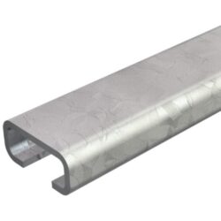 Rail profilé en C non perforé galvanisé 2 m, configuration visible