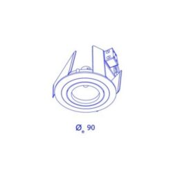 ORBIT - Fox spot encastré rond 1x50W MR16 12V 45° D=90mm gris - BS3273