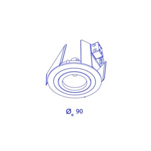 ORBIT - Fox spot encastré rond 1x50W MR16 12V 45° D=90mm gris - BS3273