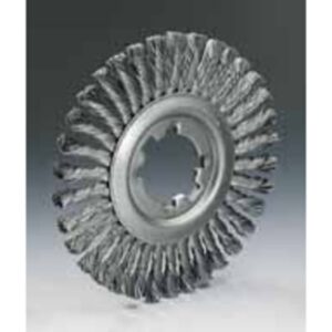 Détails visibles de Brosse circulaire acier torsadé 145 mm alésage 22,2 mm pour Brosse, balayette, balai