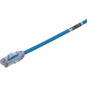 Détails visibles de Cordon réseau RJ45 Cat 6A UTP LSZH bleu 1 m pour Cordons patch RJ45