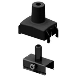 PIL - OneTrack Etrier avec écrou filleté M6 + couvercle en plastique noir - 310734