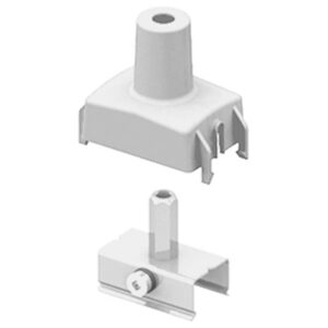 PIL - OneTrack support avec écrou fileté M6 + couvercle plastique blanc - 310736
