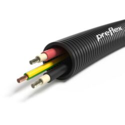 PREFLEX - Preflex tube précâblé 20mm Noir stable aux UV + 2X SOLAR 4MM² + 1G6 rouleau 300m - 1234003647