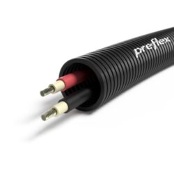 PREFLEX - Preflex tube précâblé 20mm Noir stable aux UV + 2X SOLAR 4MM² rouleau 300m - 1234003643