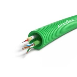 Détails visibles de Gaine ICTA LS0H avec fibre optique et câble U/UTP6 pour Gaines précâblées avec câble de données
