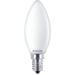 Ampoule LED flamme E14 6,5W 2700K 806 lm, finition blanc