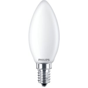 Ampoule LED flamme E14 6,5W 2700K 806 lm, finition blanc