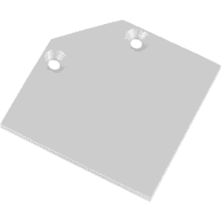 Détails visibles de Embout triangle blanc pour profilé aluminium C-Line pour Accessoires pour rubans LED