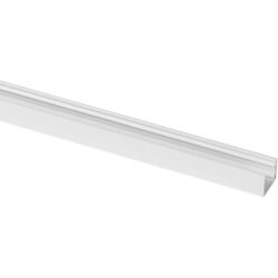Profilé aluminium LED 2 m blanc mat 15 mm, configuration visible
