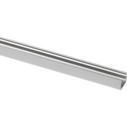 Détails visibles de Profilé aluminium LED anodisé satiné 2 m 15 mm pour Profils LED