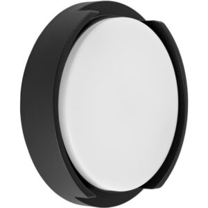 Plafonnier LED étanche rond 24W 230V secours, configuration visible