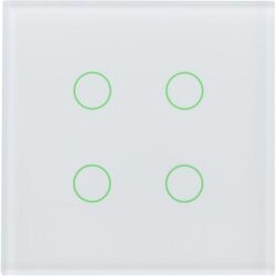 Qbus - Interrupteur Intelligent verre Blanc