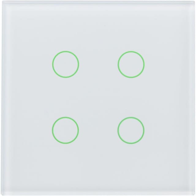 Qbus - Interrupteur Intelligent verre Blanc