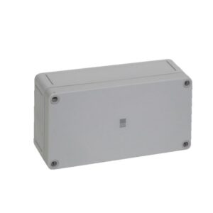 Détails visibles de Boîtier électrique gris avec couvercle 180x94x57 mm pour Armoires étanches