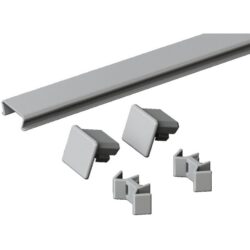 Détails visibles de Baguette de recouvrement supérieure 500 mm RAL 7035 pour Gestion thermique des armoires